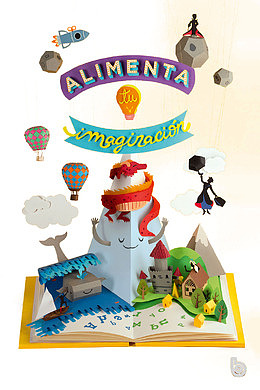 矢量卡通手折卡片元素