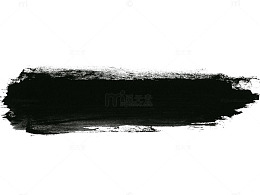 黑色中国风毛笔墨迹效果元素