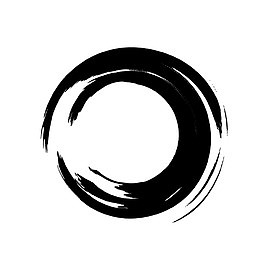 矢量墨迹毛笔圆圈