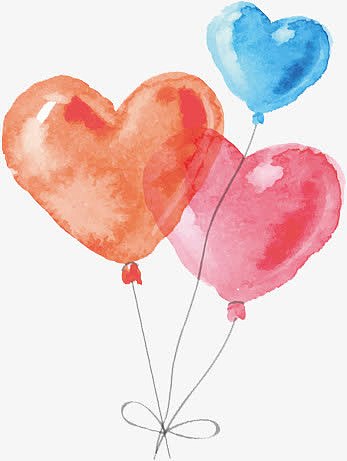 涂鸦插画爱心气球效果设计