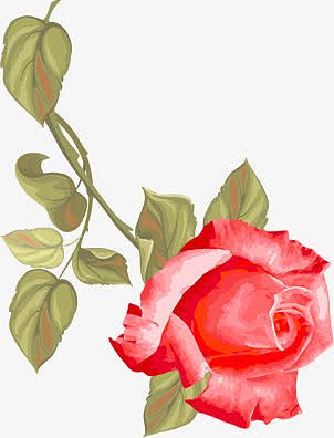 设计海报七夕情人节花朵植物