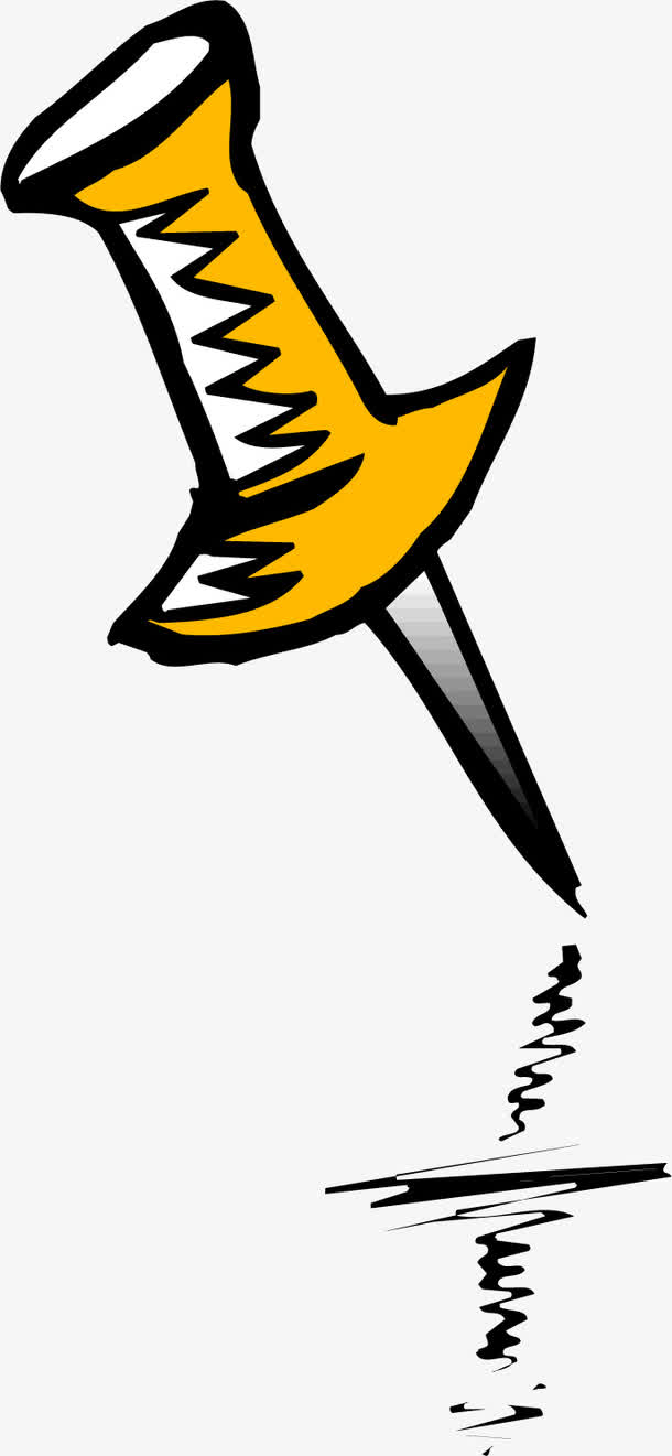 矢量手绘大头钉