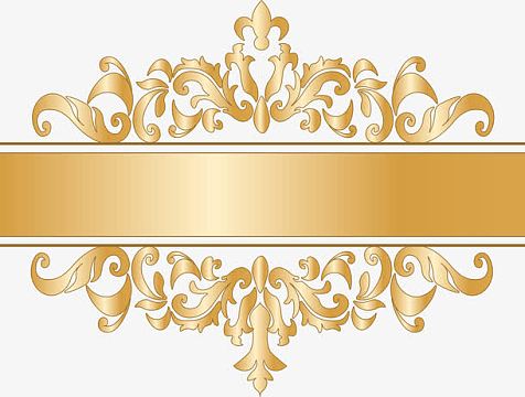 金色欧式花纹标题框