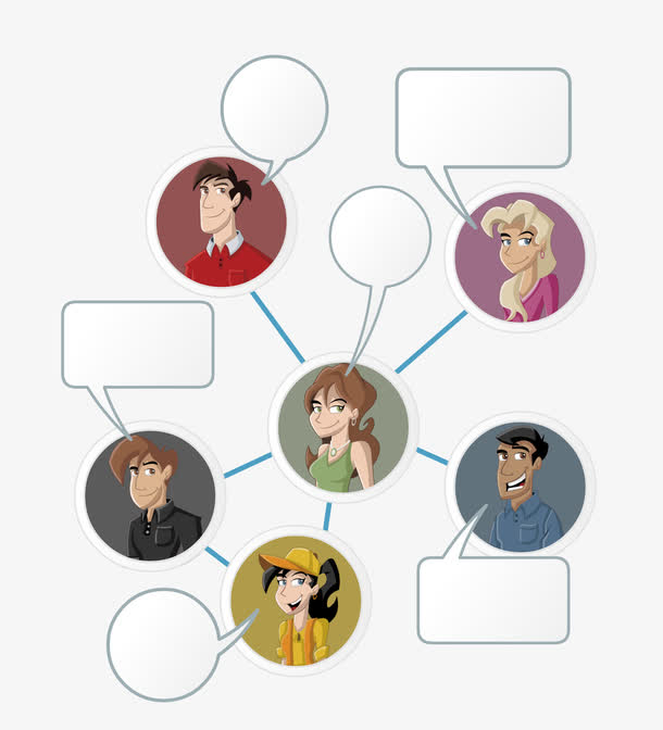 矢量人物会话框