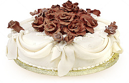 香浓白巧克力蛋糕免抠图