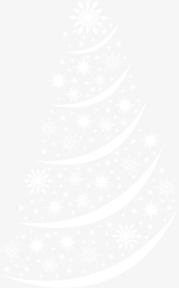 矢量白色圣诞树