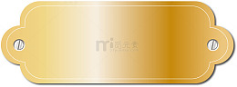 金属螺丝固定金色拉丝标牌