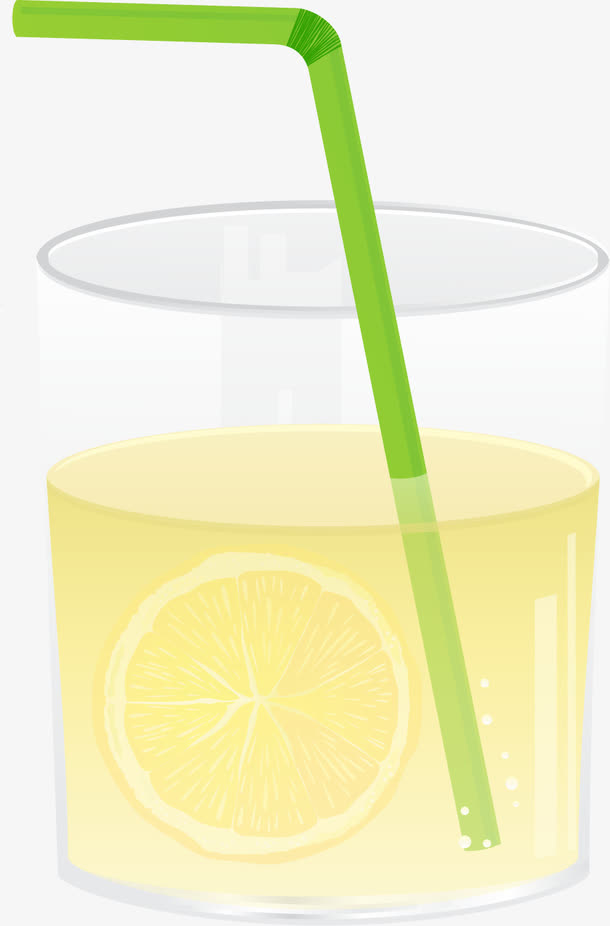 矢量柠檬气泡水