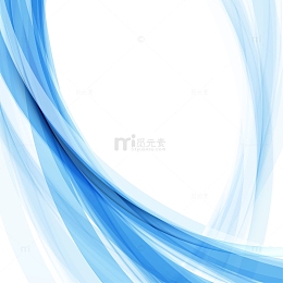 蓝色曲线波浪边框