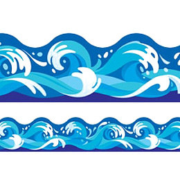 卡通蓝色波浪底纹