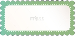 可爱绿色波浪边框