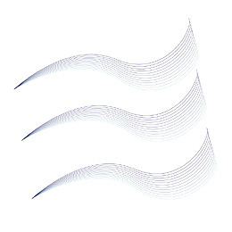 矢量波浪线边框放射波浪线