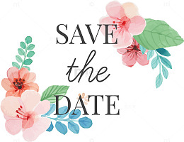 粉色手绘花藤标签