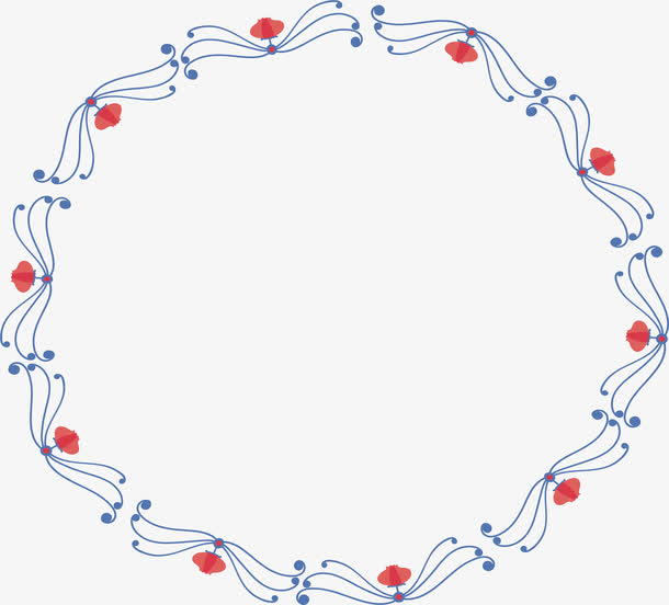 手绘花藤装饰框