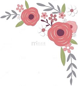 手绘蔷薇花花藤