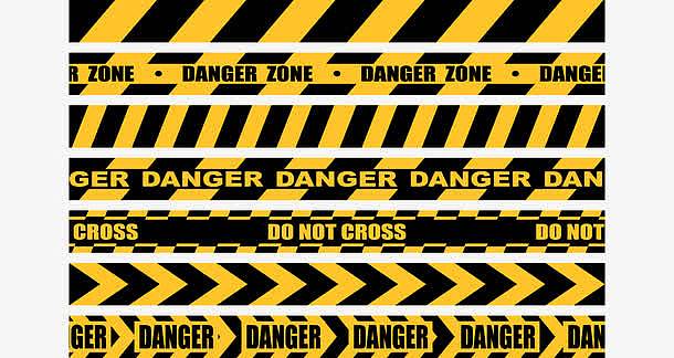 黄黑斜纹警戒线