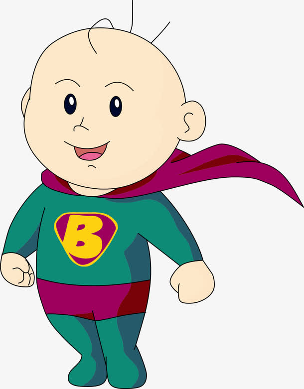 超人卡通婴儿免抠素材免费下载