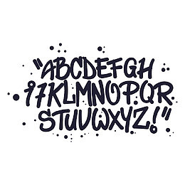 矢量手写字母
