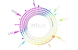 彩色光点圆环
