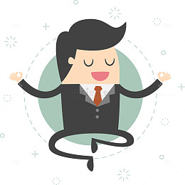 闭目养神打坐休息