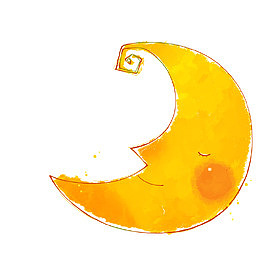 卡通月亮矢量