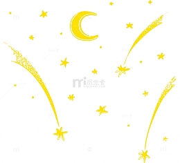 矢量月亮星星装饰