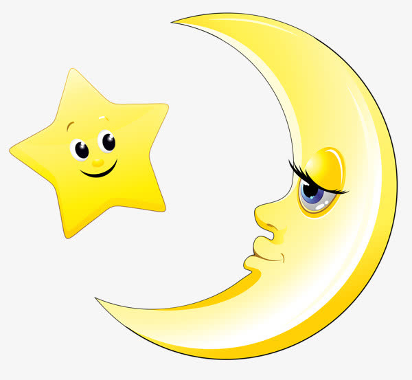 卡通星星和月亮