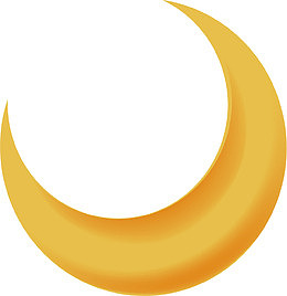 弯弯的月亮矢量图
