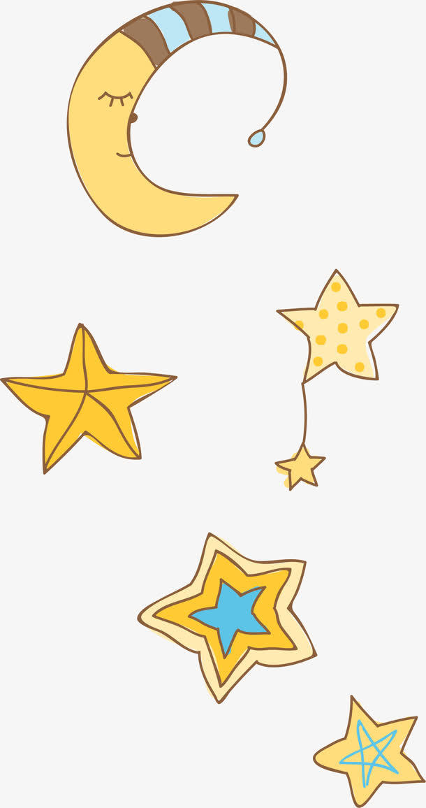 可爱温馨月亮星星