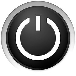 黑色备用关机在离关闭我喜欢按钮