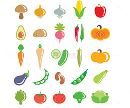 蔬菜手绘图标