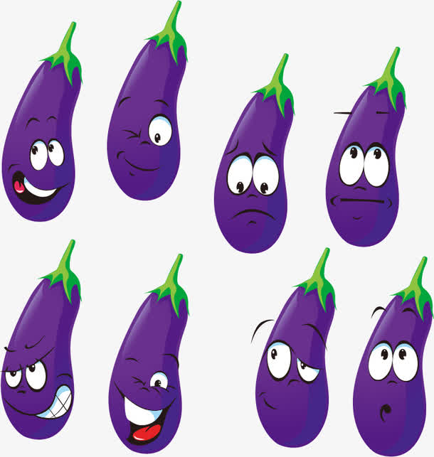 茄子表情矢量png素材