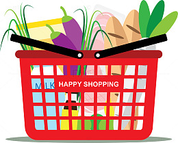 超市手提篮购物