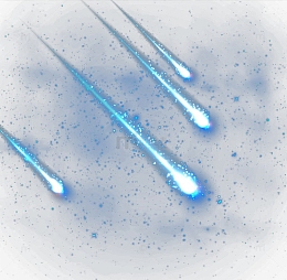 蓝色流星雨光效PNG