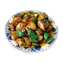 青椒炒茄子图片