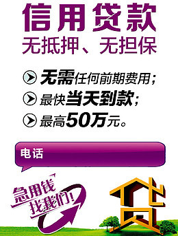 信用贷款无抵押无担保