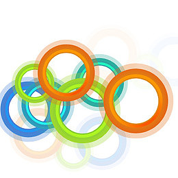 彩色渐变圆环背景装饰