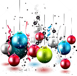 节日装饰吊球矢量图