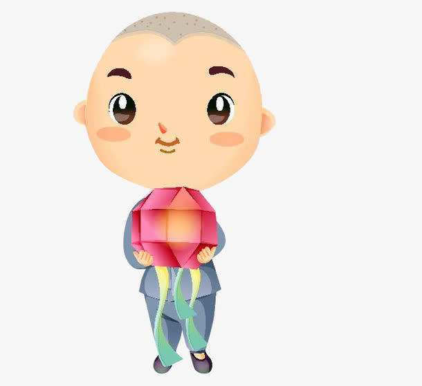 拿着灯笼的和尚