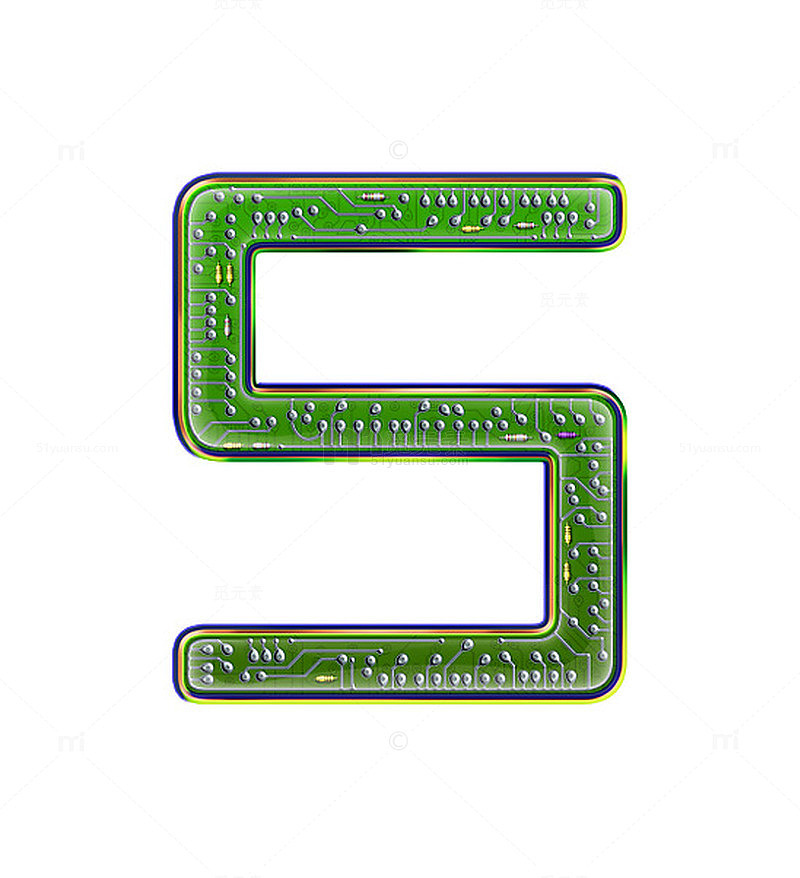 电路板字母数字 5