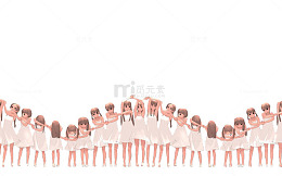 一群小女孩