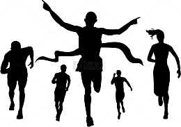 创意合成奔跑马拉松运动会