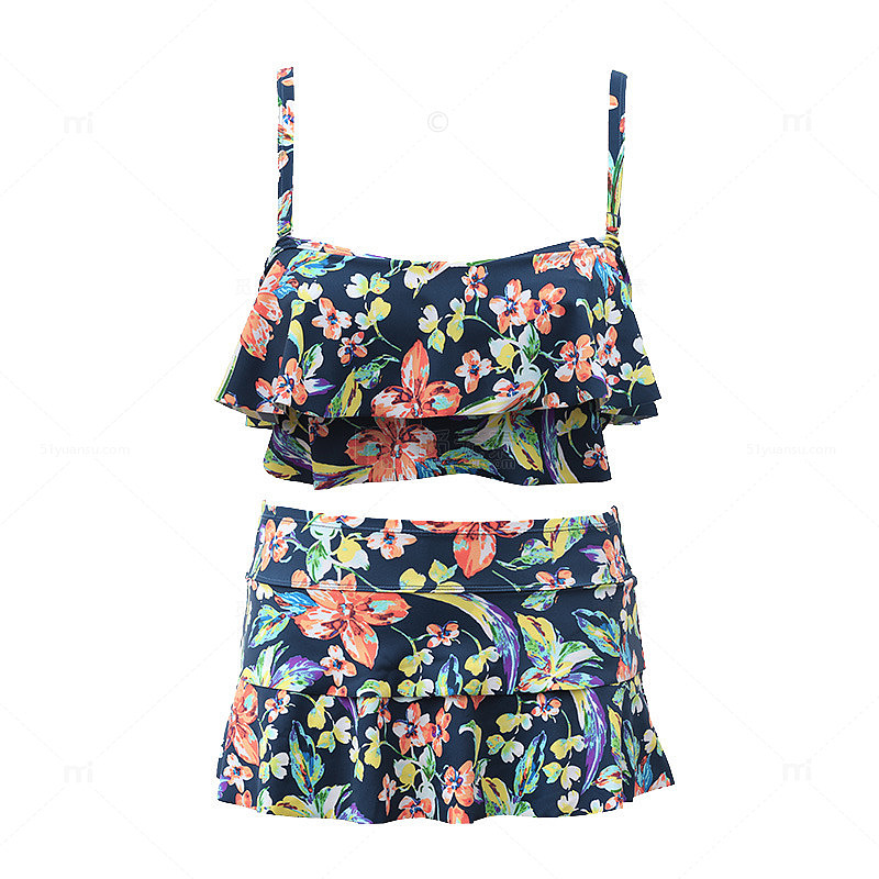 小清新印花性感泳衣