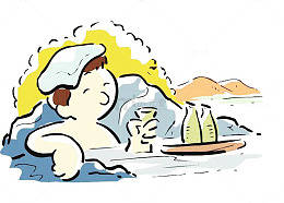 日本温泉泡澡图片素材