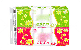 两袋长卷卫生纸素材
