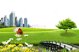 鲜花草地地平面