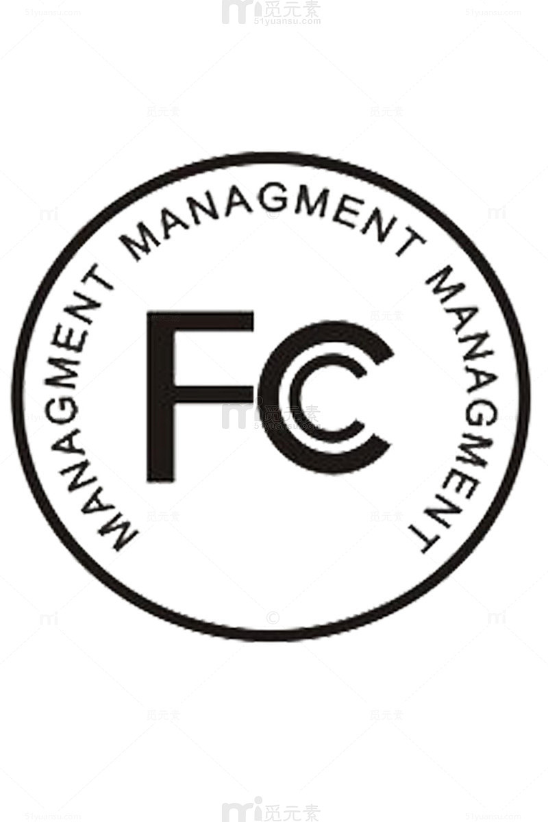圆形设计fcc认证标签图