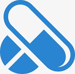 蓝色胶囊图标简约风