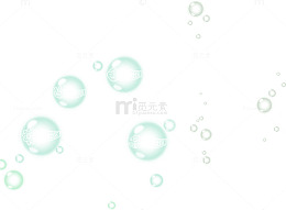 半透明水泡浅绿色水泡素材