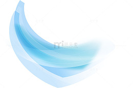 半透明蓝色弧形条纹